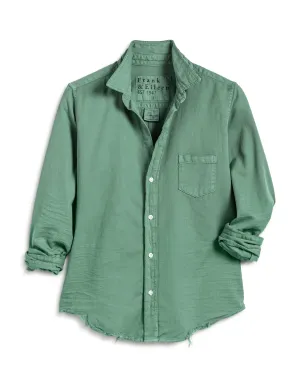 Frank & Eileen - Barry Woven Button Up in Hunter Green