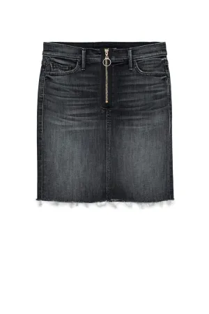 MOTHER DENIM- The Swooner Exposed Zip Mini Skirt Leave The Light On