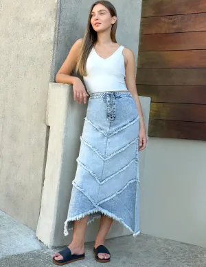 Chevron Maxi Skirt