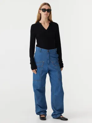 cinched waist jean