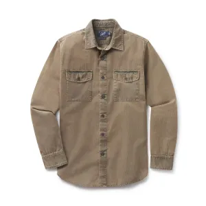 Jeremiah Vintage Garment Dyed Cord Shirt - Mushroom