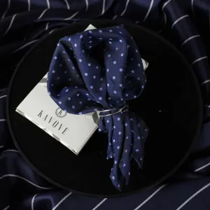 Kovove Classy Blue Polka Dot Pocket Square For Men