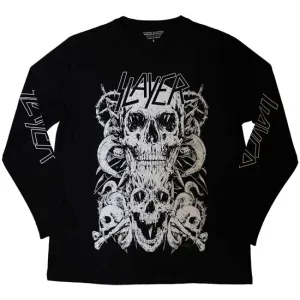 Long Sleeves - Slayer - White Skulls With Sleeve Print