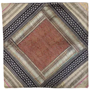 Metallic Thread Patchwork Cushion Cover