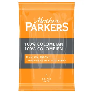 Mother Parkers 100% Colombian Coffee, (1.75 oz) 64 Packets