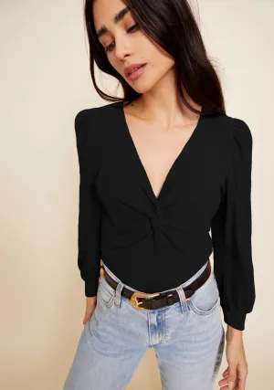 Nation LTD - Kalani Twisted Party Top in Jet Black