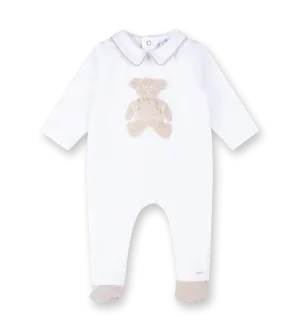 Rompersuit Fur Teddy White/Beige